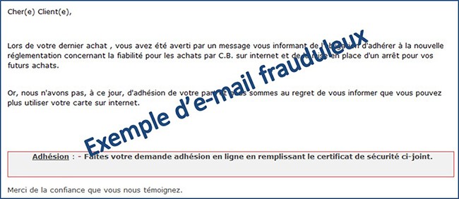 e-mail frauduleux